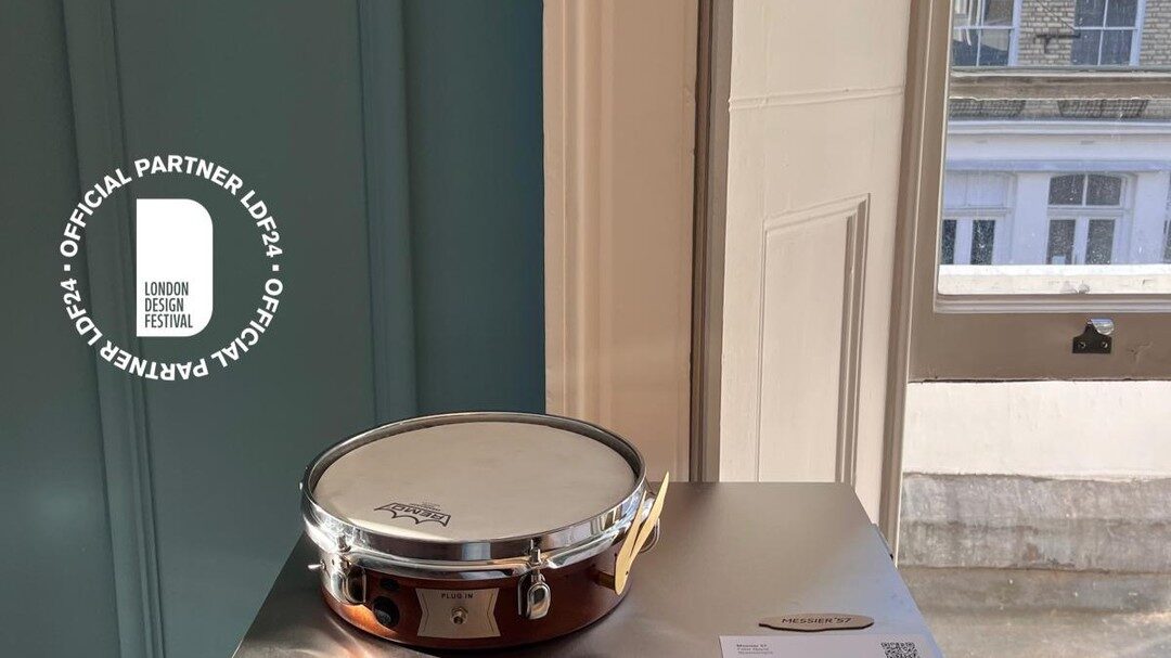 MESSIER '57 drum exhibited on a steel plinth by a window at London Design Festival 2024